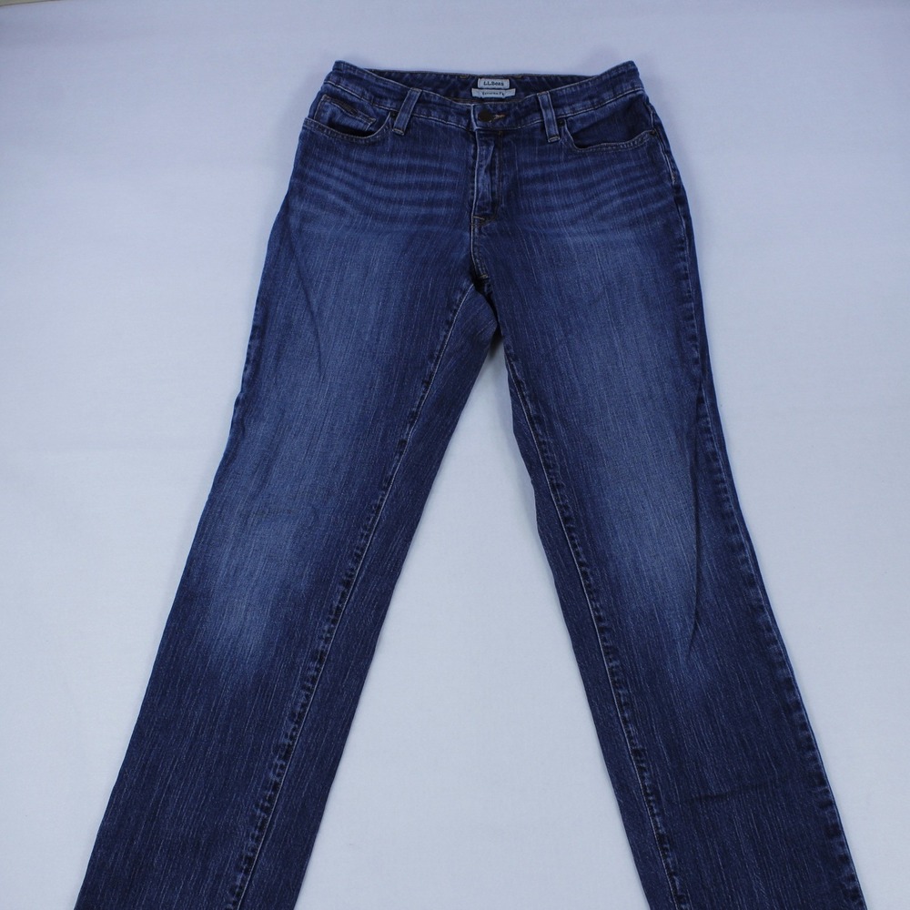 L.L. Bean Women's Classic Fit Jeans – Straight Leg, Medium Blue – Size 2MT